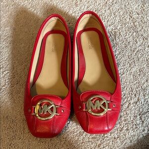 Michael Kors Scarlet Loafers with Gold Emblem